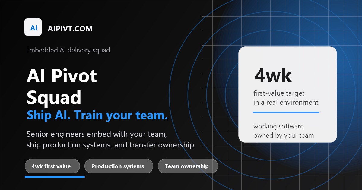 Senior AI engineers pair-programming with a customer team during a delivery sprint